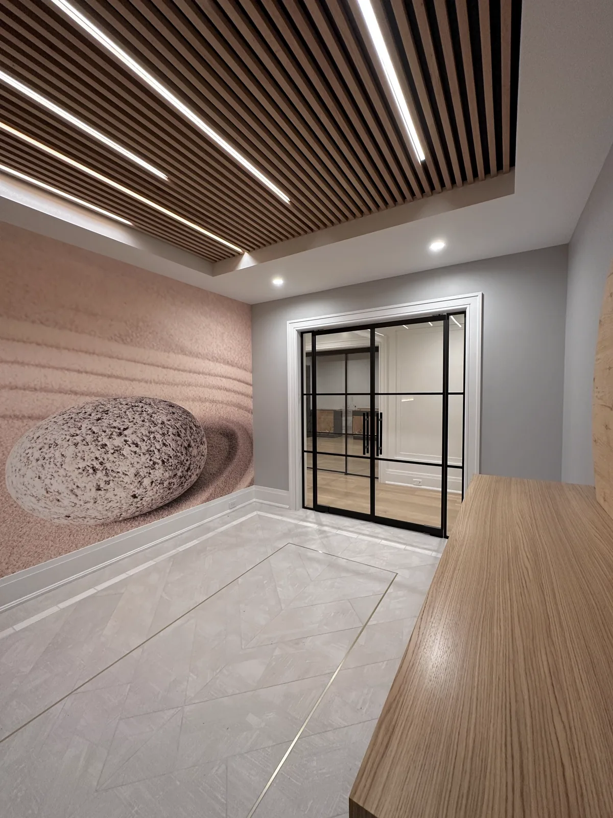 French glass doors with fixed sidelights by WiseGlass NY