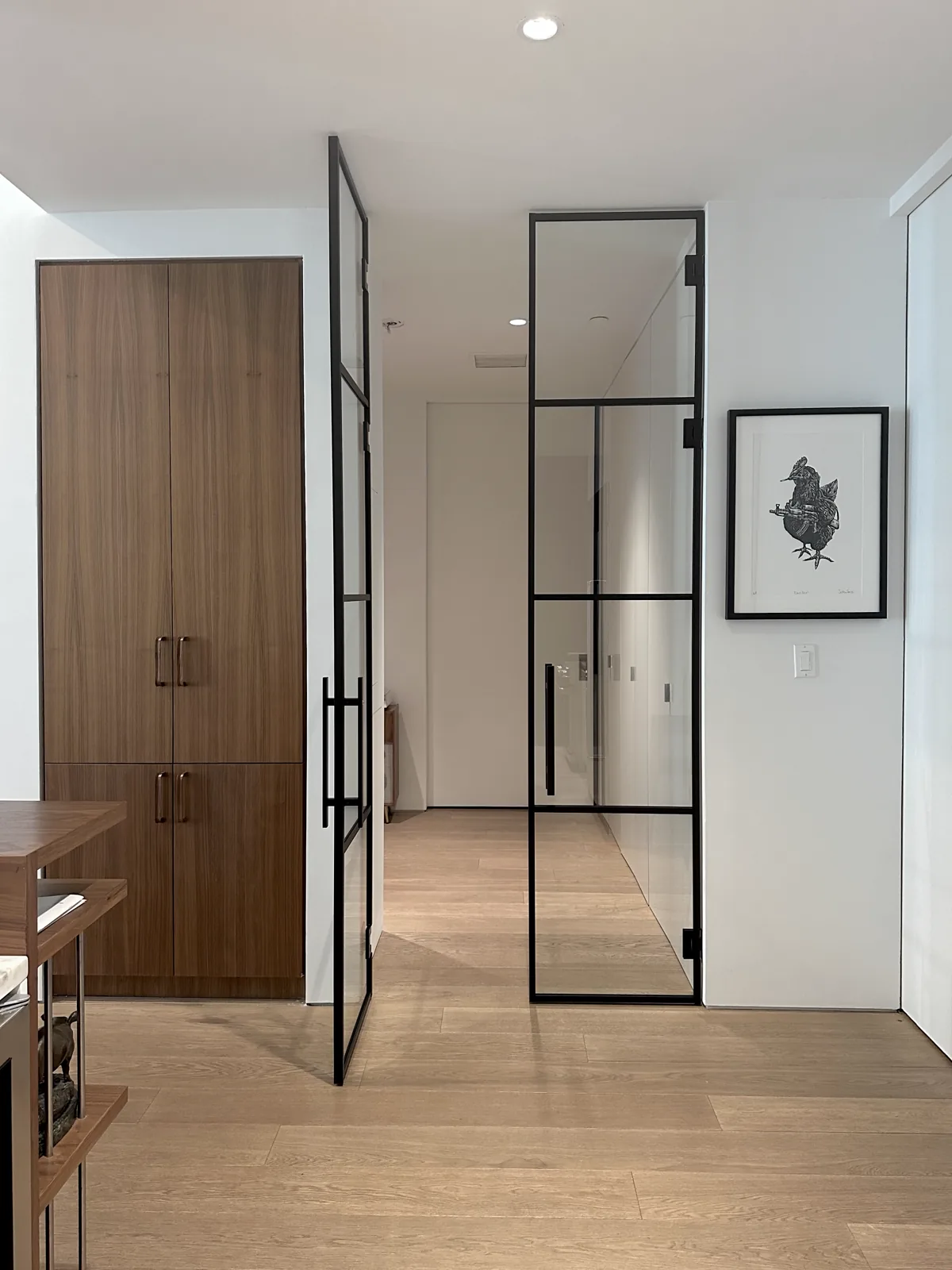 120 inch tall French glass doors on regular hinges by WiseGlass NY
