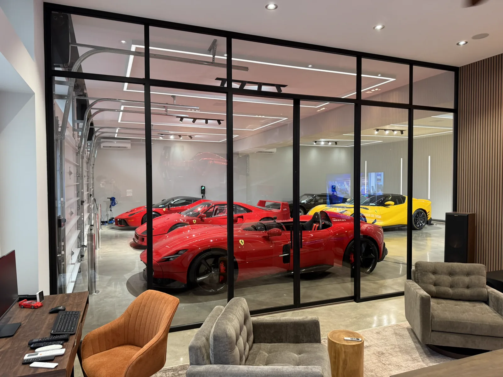 WiseGlass NY portfolio project — private garage glass partition